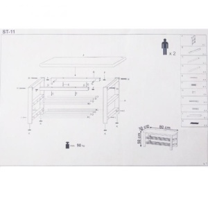 Suport pantofi HM ST11 negru - natur - Img 2