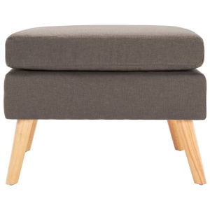 Taburet, gri taupe, material textil - Img 2