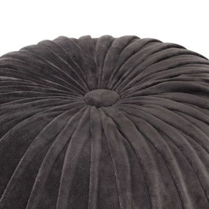 Taburet puf design romburi antracit, 40x30 cm, bumbac &amp; catifea - Img 3