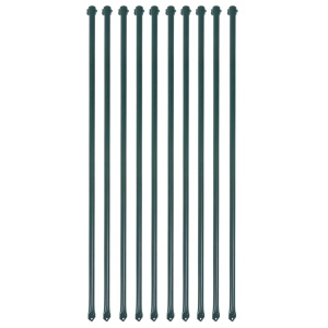 Țăruși grădină, 10 buc, 1 m, metal, verde