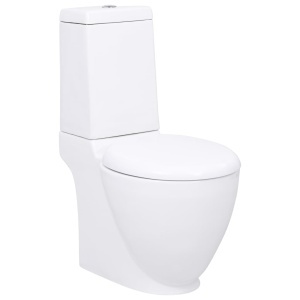 Toaletă, alb, ceramică, flux de apă in spate