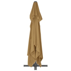 Umbrelă de exterior cu bază portabilă, gri taupe - Img 5