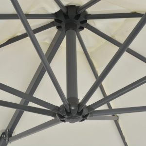 Umbrelă de exterior cu bază portabilă, nisipiu - Img 2