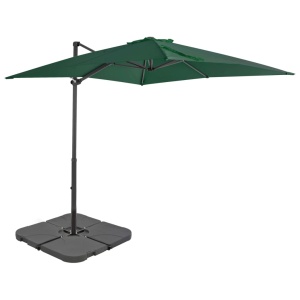 Umbrelă de exterior cu bază portabilă, verde - Img 3