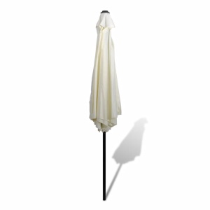Umbrelă de soare cu pol din oțel 3m, Alb nisip - Img 3