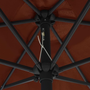 Umbrelă de soare cu stâlp aluminiu, cărămiziu, 270 x 246 cm - Img 2