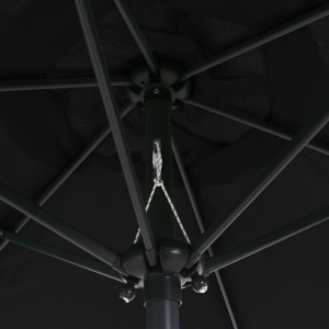 Umbrelă de soare, negru, 200 x 211 cm, aluminiu - Img 2