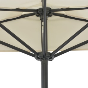 Umbrelă de soare pentru balcon tijă aluminiu nisipiu 270x135cm - Img 5