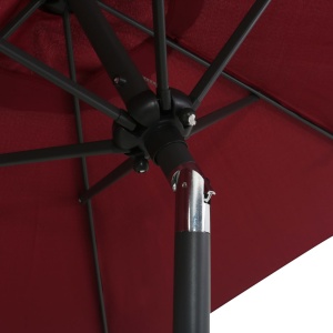 Umbrelă de soare, roșu burgund, 200 x 211 cm, aluminiu - Img 7