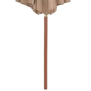 Umbrelă soare de exterior, stâlp metalic, 300 cm, gri taupe - Img 7