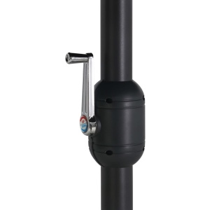 Umbrelă soare exterior cu stâlp aluminiu, albastru, 460x270 cm - Img 7