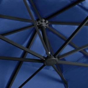 Umbrelă suspendată cu LED și stâlp aluminiu azuriu 400x300 cm - Img 2