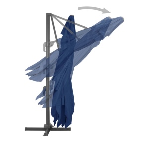 Umbrelă suspendată cu stâlp din aluminiu albastru azuriu 4x3 m - Img 8
