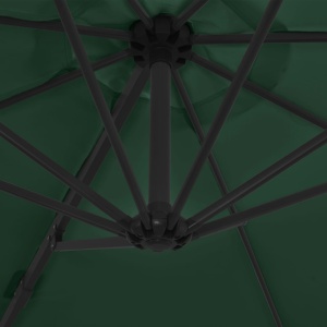Umbrelă suspendată cu stâlp din oțel, verde, 300 cm - Img 2