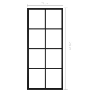 Ușă glisantă aluminiu și sticlă ESG 76x205 cm negru - Img 7
