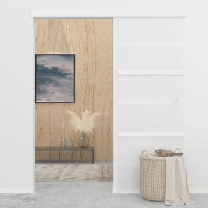 Ușă glisantă cu opritoare soft, 76x205 cm, sticlă ESG/aluminiu - Img 2
