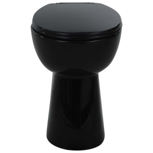 Vas WC fără ramă inchidere silențioasă, + 7 cm, negru, ceramică - Img 5