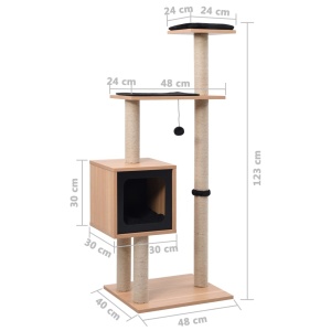 Ansamblu pentru pisici, covoraș din funie de sisal, 123 cm - Img 7
