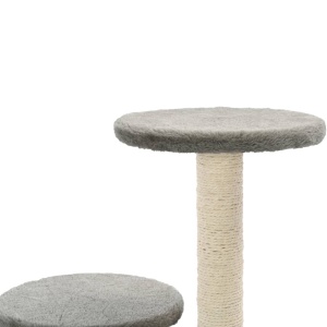 Ansamblu pisici cu stâlpi din funie de sisal, 60 cm gri - Img 5