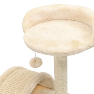 Ansamblu pisici cu stâlpi funie sisal 40 cm, bej și maro - Img 5