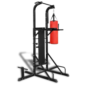 Aparat de fitness cu bancă pentru abdomene și sac de box - Img 4