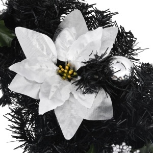 Arcadă de Crăciun cu lumini LED, negru, 90 cm, PVC - Img 5