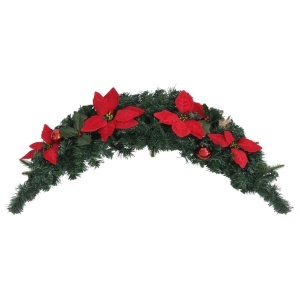 Arcadă de Crăciun cu lumini LED, verde, 90 cm, PVC - Img 4
