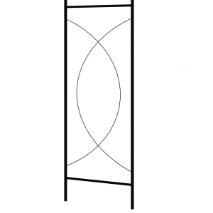 Arcadă de grădină, negru, 150 x 34 x 240 cm, fier - Img 4