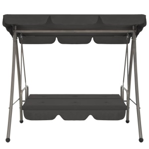 Balansoar de exterior cu copertină antracit 192x118x175 cm oțel - Img 8