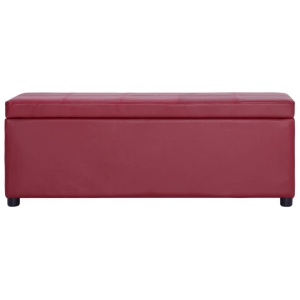 Bancă, compartiment de depozitare, grena 116 cm piele ecologică - Img 3