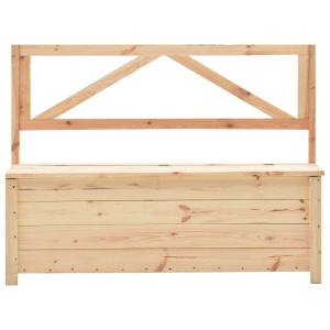 Bancă de depozitare, 120 cm, lemn masiv de pin - Img 3