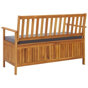 Bancă de depozitare grădină, 120 cm, lemn masiv de acacia - Img 4