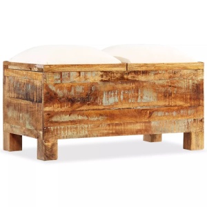Bancă de depozitare Lemn masiv reciclat 80x40x40 cm