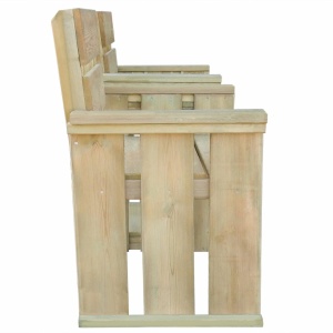 Bancă de grădină cu 2 locuri, 150 cm, lemn de pin tratat - Img 3
