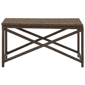 Bancă de grădină, maro, 80 cm, poliratan - Img 2