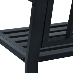 Bancă de grădină, negru, 125 cm, oțel - Img 6