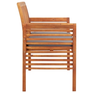 Bancă grădină cu 3 locuri &amp; pernă, 150 cm, lemn masiv acacia - Img 3