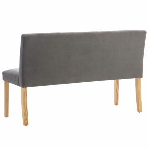 Bancă, gri, 140 cm, material textil - Img 7