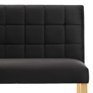 Bancă, negru, 140 cm, material textil - Img 5