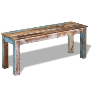 Bancă solidă din lemn reciclat 110 x 35 x 45 cm