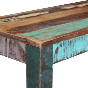 Bancă solidă din lemn reciclat 110 x 35 x 45 cm - Img 6