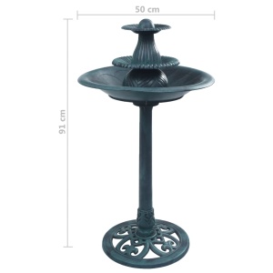 Bazin pentru păsări cu fântână, verde, 50 x 91 cm, plastic - Img 7