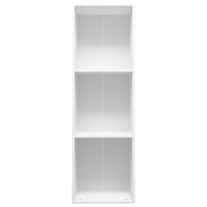 Bibliotecă/Comodă TV, alb, 36 x 30 x 114 cm, PAL - Img 5