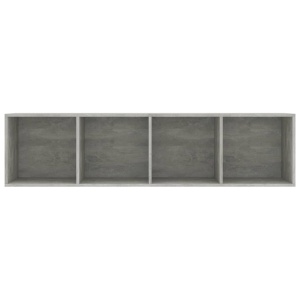 Bibliotecă/Comodă TV, gri beton, 143 x 30 x 36 cm - Img 5