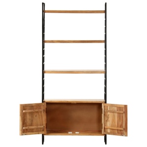 Bibliotecă cu 4 niveluri, 80x30x180 cm, lemn masiv de acacia - Img 4