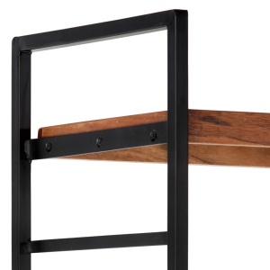 Bibliotecă cu 4 niveluri, 80x30x180 cm, lemn masiv de acacia - Img 5