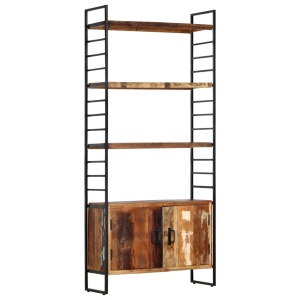 Bibliotecă cu 4 niveluri, 80x30x180 cm, lemn masiv reciclat - Img 9