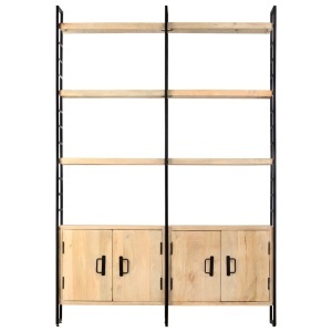 Bibliotecă cu 4 rafturi, 124 x 30 x 180 cm, lemn masiv de mango - Img 3