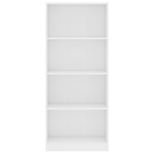 Bibliotecă cu 4 rafturi, alb, 60 x 24 x 142 cm, PAL - Img 4