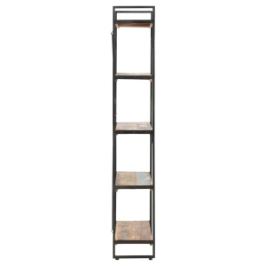 Bibliotecă cu 5 rafturi, 90 x 30 x 180 cm, lemn masiv reciclat - Img 3